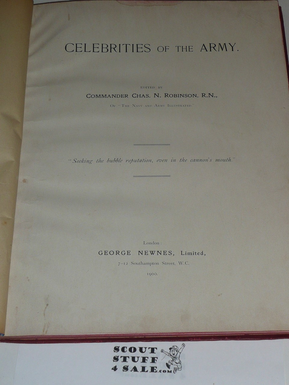 Celebrities of the Army, 1900, British war heros, Baden Powell included