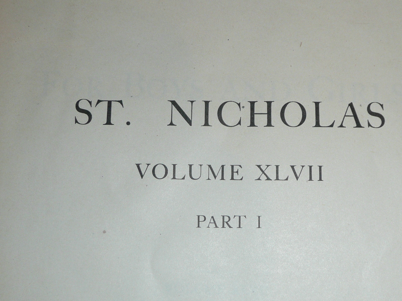 St. Nicholas Illustrated for Boys and Girls (1920) Vol 1 and 2 Childrens Magazine Book