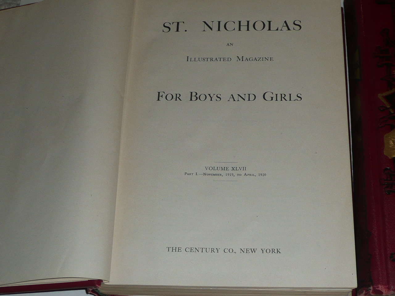 St. Nicholas Illustrated for Boys and Girls (1920) Vol 1 and 2 Childrens Magazine Book