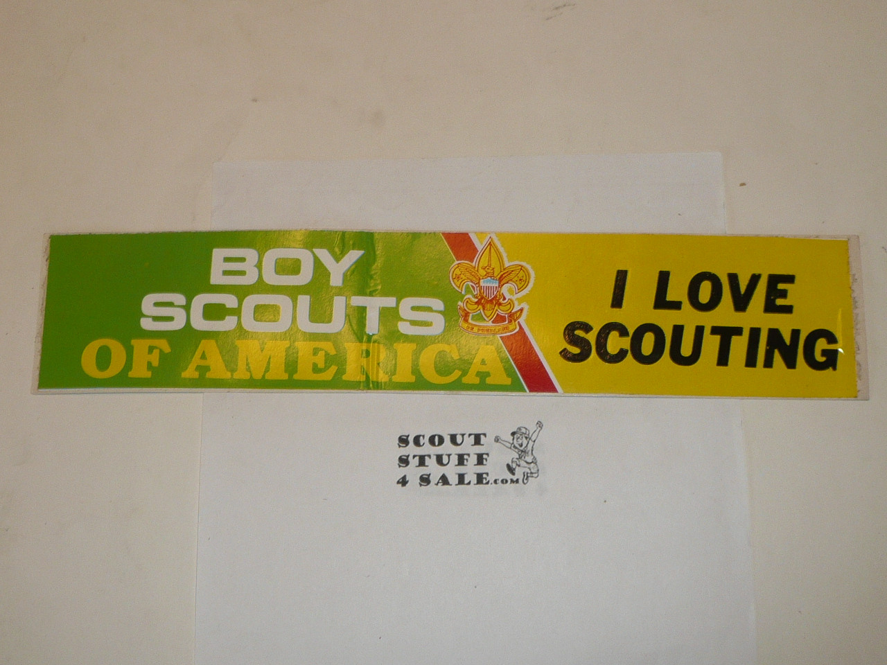 1970's Boy Scouts of America I Love Scouting Bumper Sticker