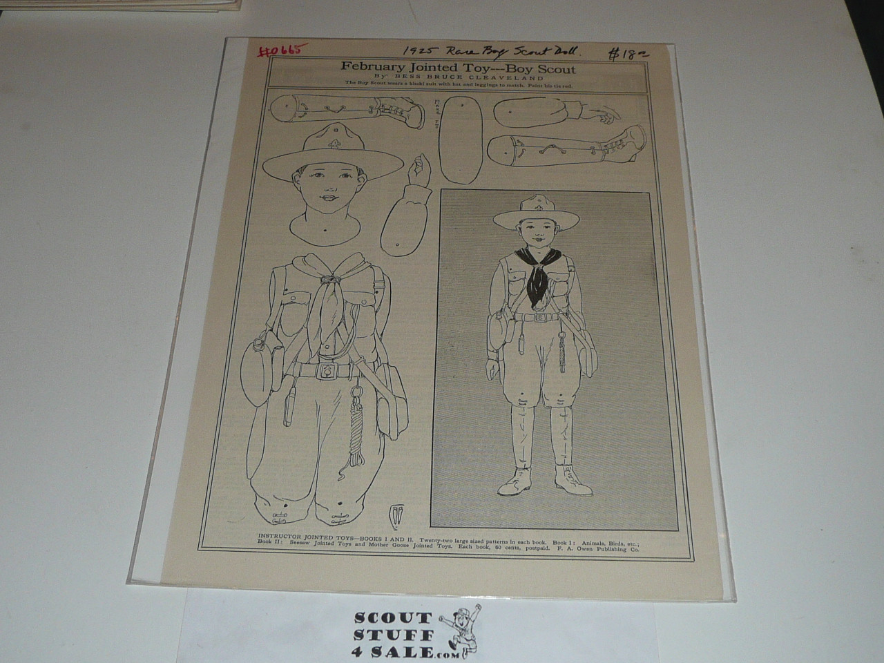 1925 Boy Scout Uncut Paper Doll, Classic and in MINT condition