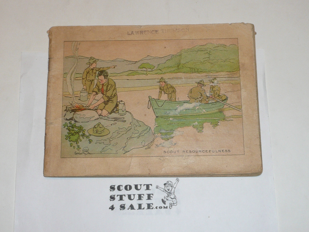 1911 Boy Scouts Full Color Book Written by John Alexander, Minute Tapioca, front and back cover missing