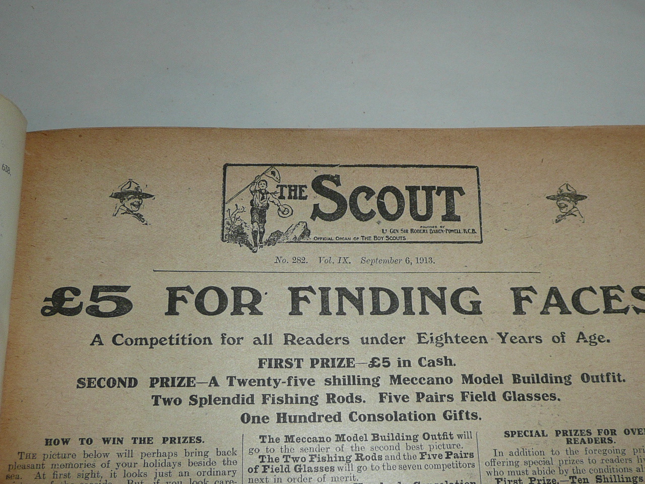 1913-14 Bound complete volume of "The Scout", United Kingdom Youth Scout Magazine