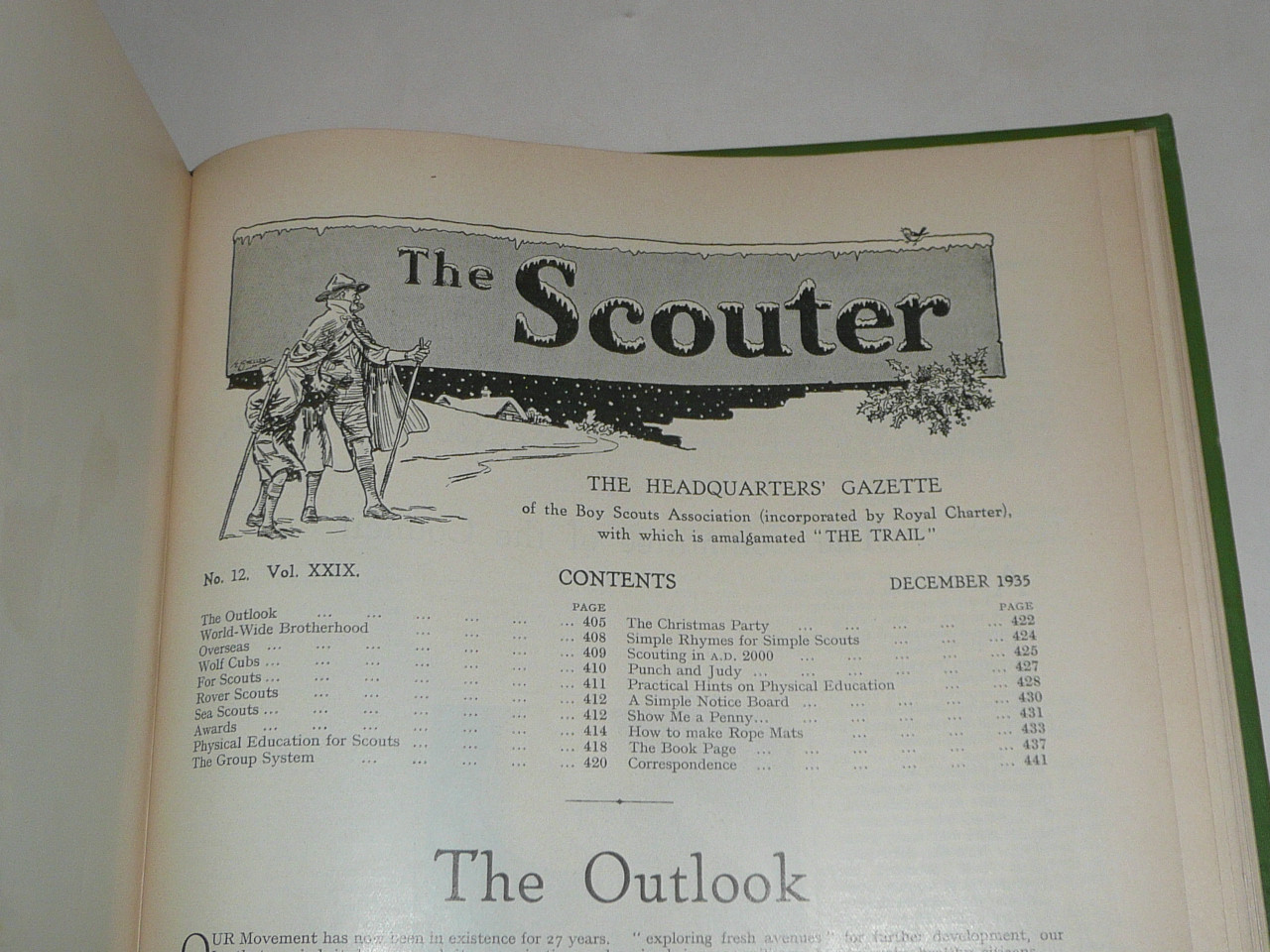 1935 Bound volume of "The Scouter", United Kingdom Scout Leader Magazine