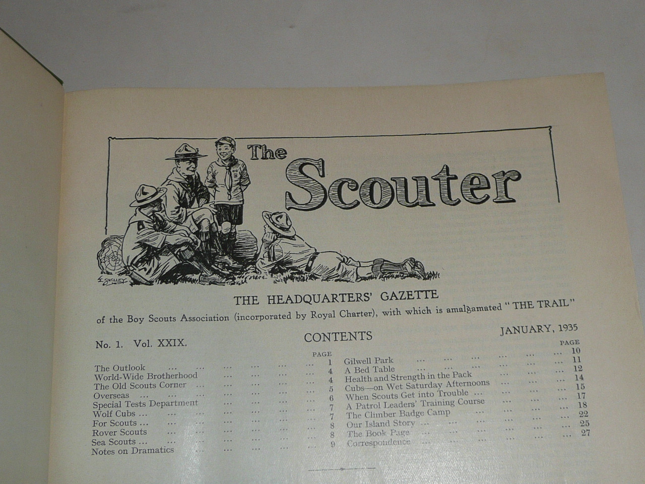 1935 Bound volume of "The Scouter", United Kingdom Scout Leader Magazine