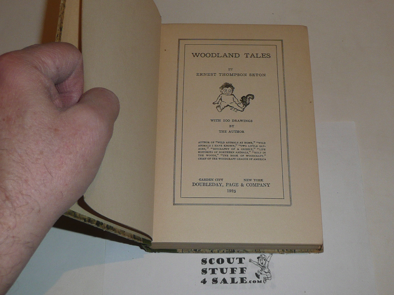 THE LIBRARY OF PIONEERING AND WOODCRAFT By Ernest T. Seton, 1925, 6 Vol. Set Books BUT only vol 5 here, Woodland Tales