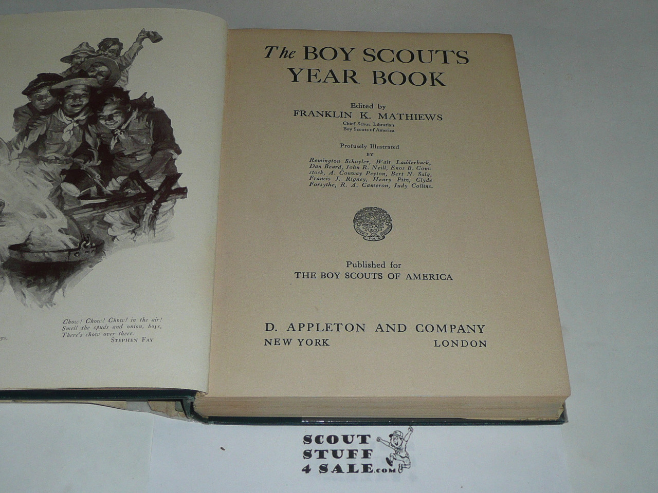 1926 The Boy Scout Year Book, by Frank Mathiews, MINT book with the dust jacket