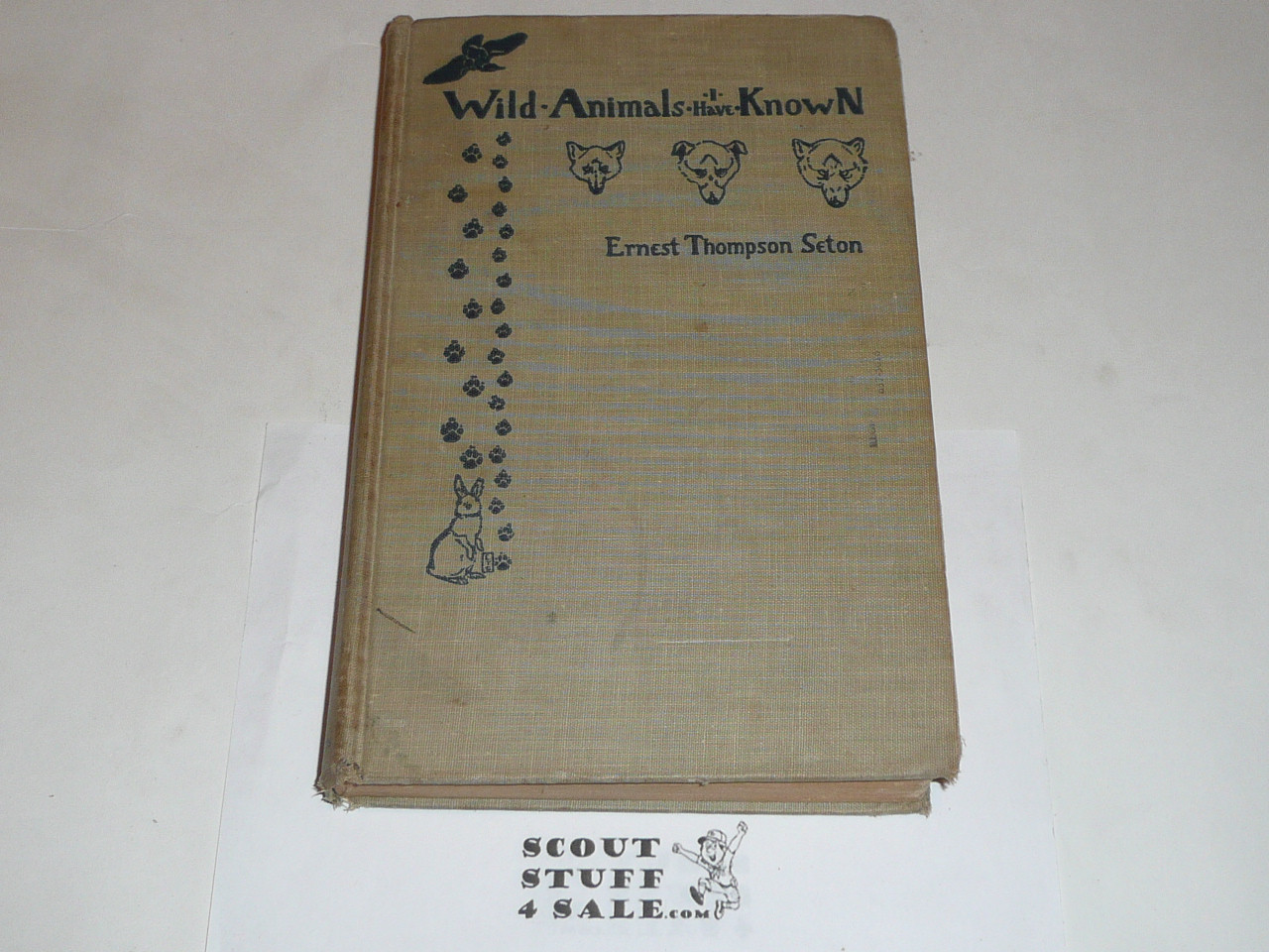 1926 Wild Animals I have know, By Ernest Thompson Seton, Inscribed and signed by Author, worn