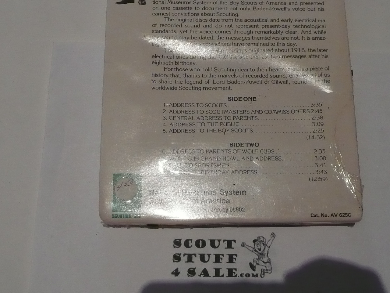 Historical Recordings of Lord Baden-Powell, Founder of Scouting, Unopened