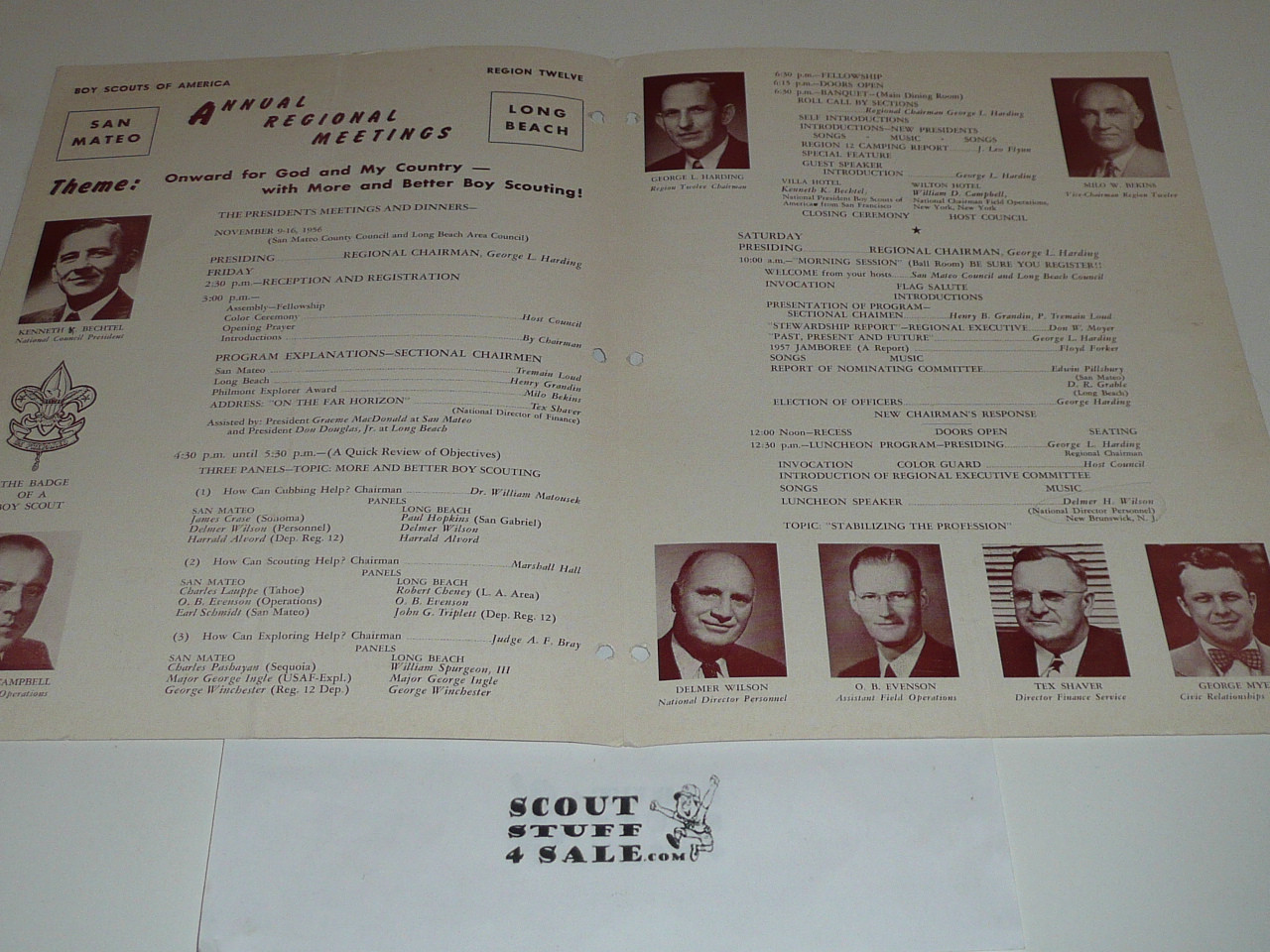 1956 Region 12 Annual Regional Meetings Program, Boy Scout