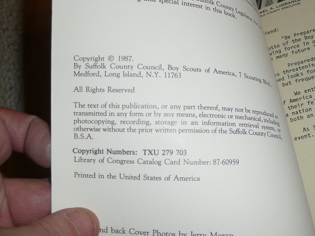 Scouting in Suffolk 1910-1986, History of Suffolk County Council, Boy Scouts of America