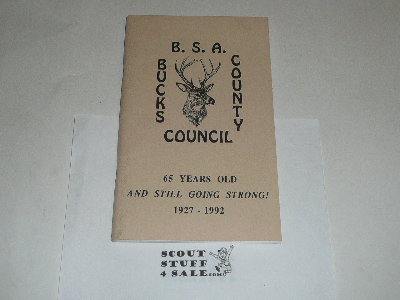 Bucks County Council 65 Years Old and Still Going Strong 1927-1992, Council History, Signed by Author, Boy Scouts of America