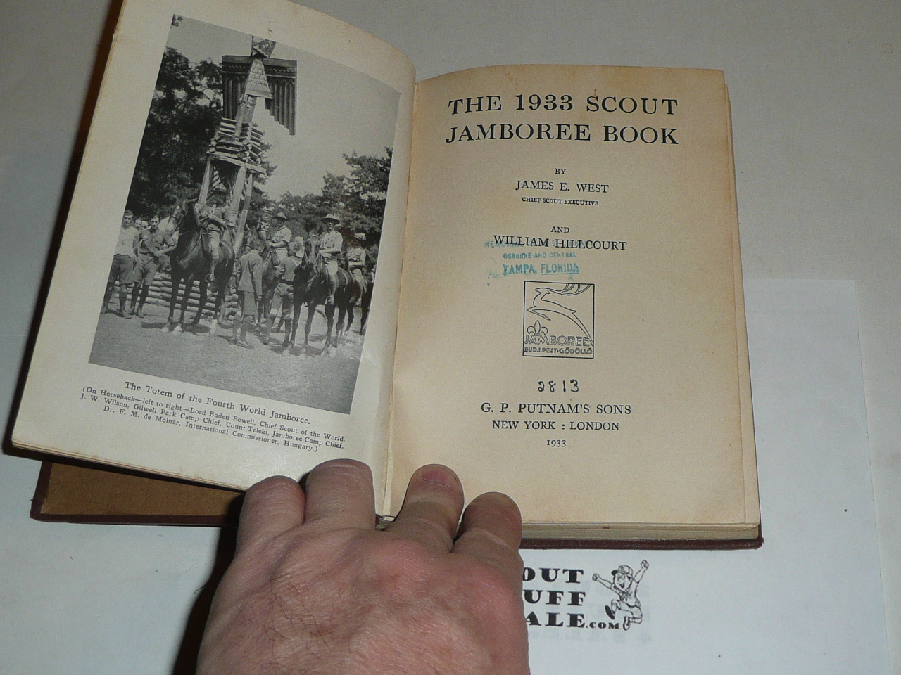 1933 Scout Jamboree Book, By William Hillcourt, A great record of the Jamboree, used in a library