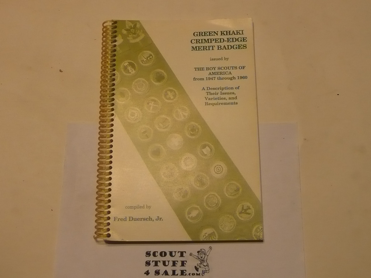 Green Khaki Crimped Merit Badges, by Fred Duersch Jr., 1993 Printing
