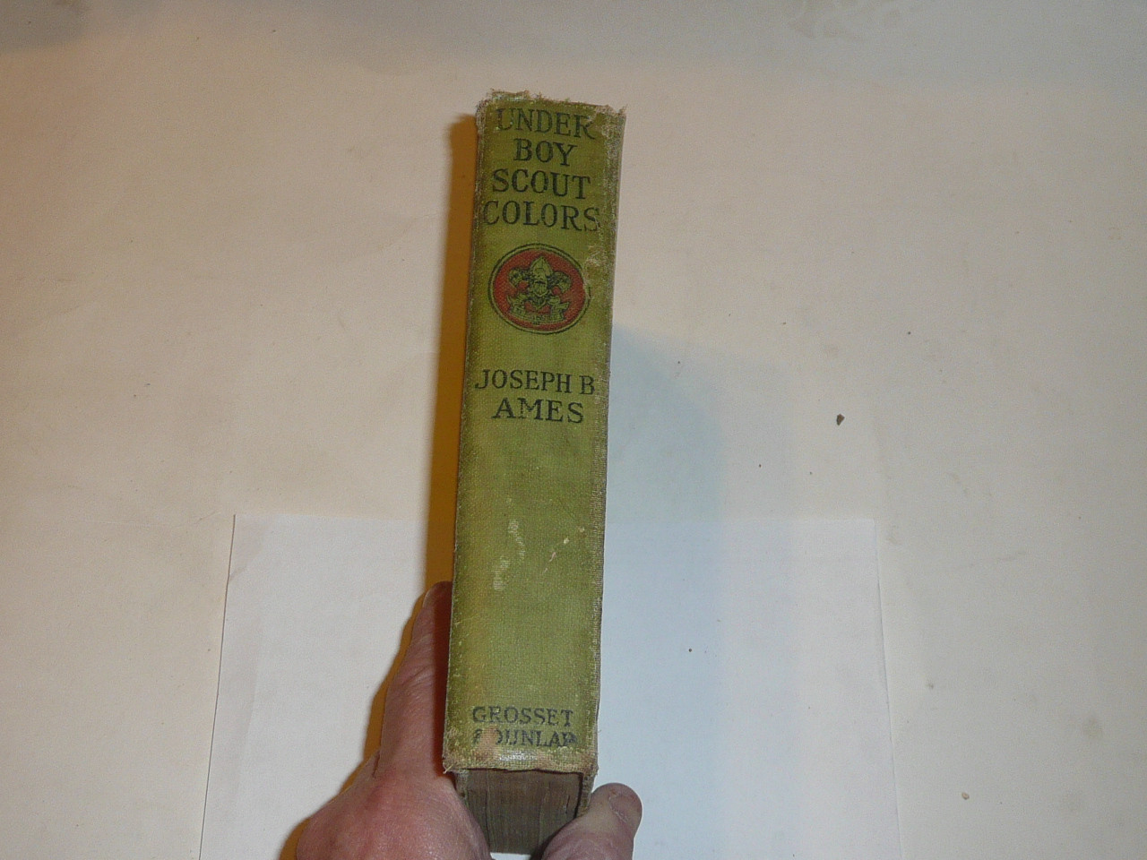 Under Boy Scout Colors, By Joseph B. Ames, 1917, Every Boy's Library Edition, Type Two Binding, worn