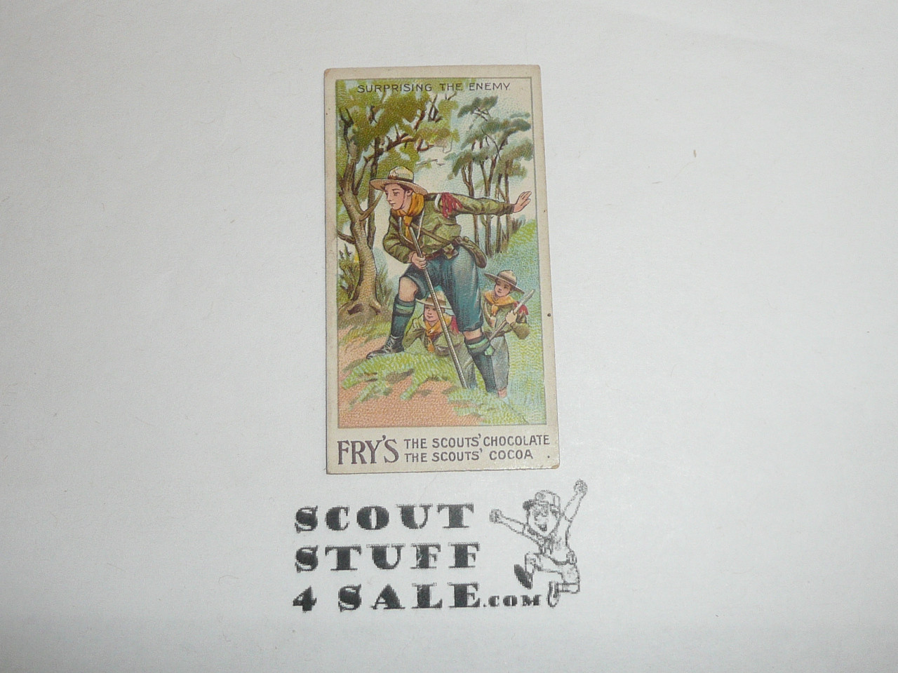 Fry's Chocolate Company Premium Card, Scout Series of 50, #46 Surprising the Enemy, 1912