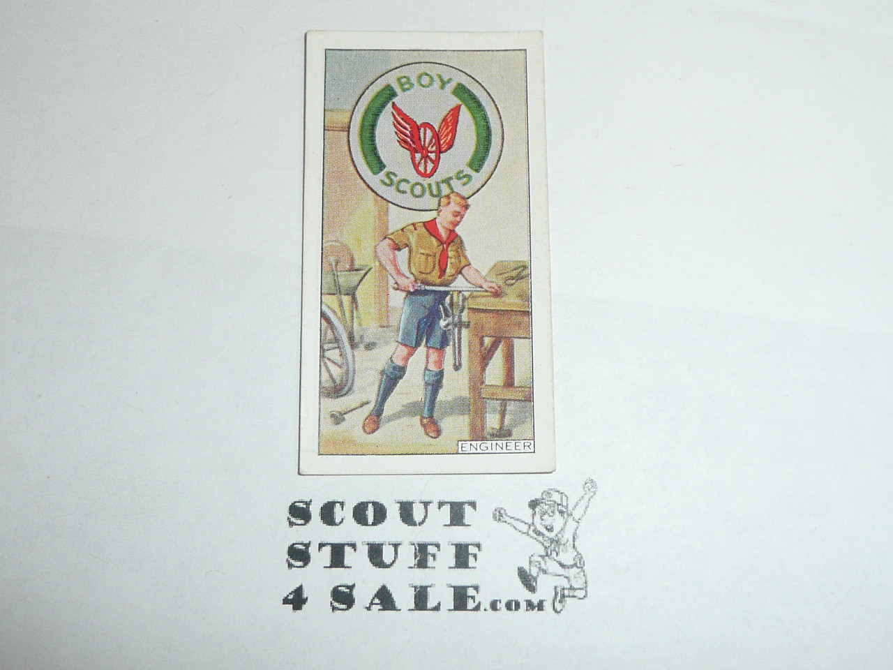 CWS Cigarette Company Premium Card, Boy Scout Badges Series of 50, Card #35 Engineer, 1939
