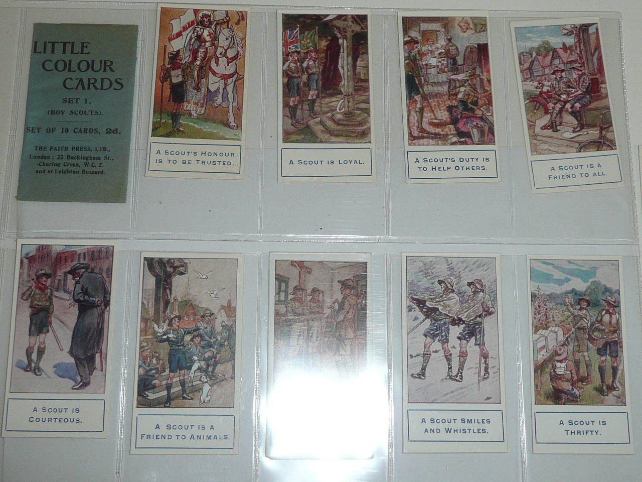 Little Colour Cards Premium Card, RARE Boy Scout Series of 10, COMPLETE SET, Teens, MINT Condition with wrapper