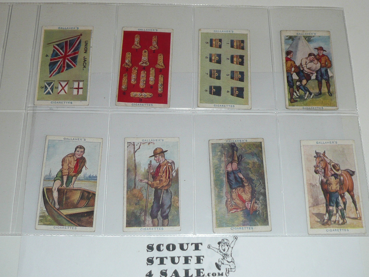 Gallaher ltd Cigarette Company Premium Card, Boy Scout Series of 100, COMPLETE Set, 1911