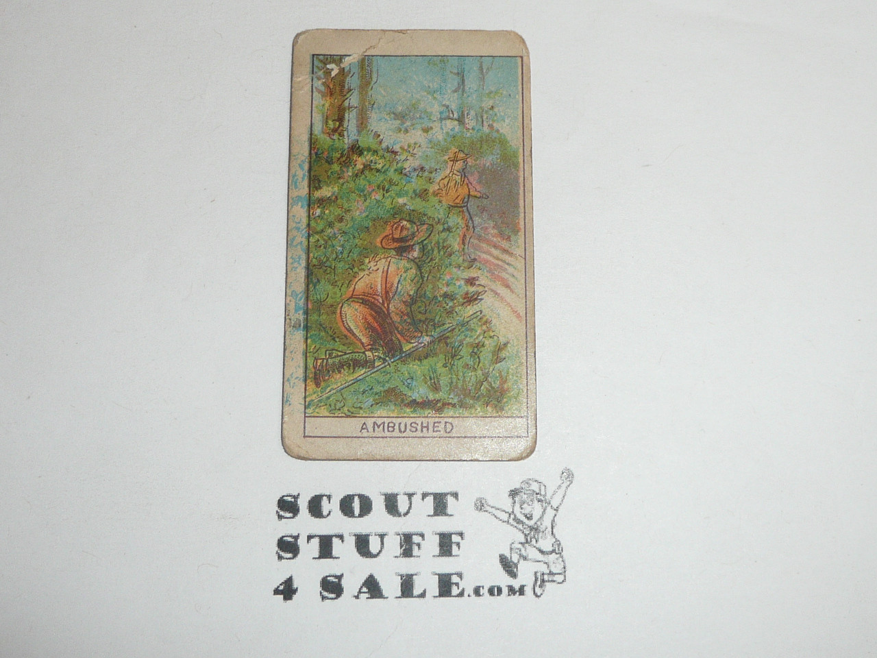 Fisher Candy Company, Philadelphia Pa, Boy Scout Card Series of 24, Ambushed, 1910