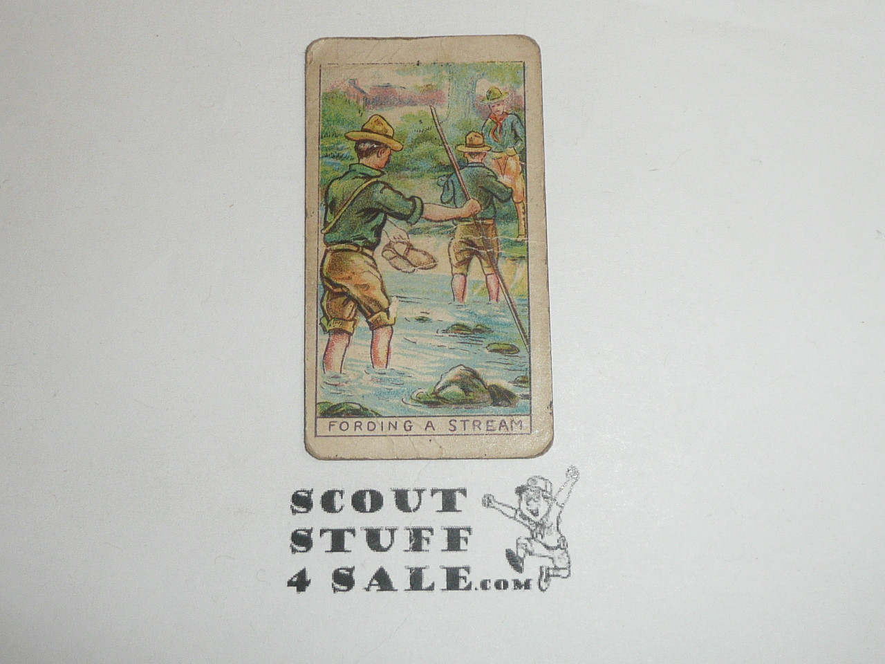 Fisher Candy Company, Philadelphia Pa, Boy Scout Card Series of 24, Fording A Stream, 1910