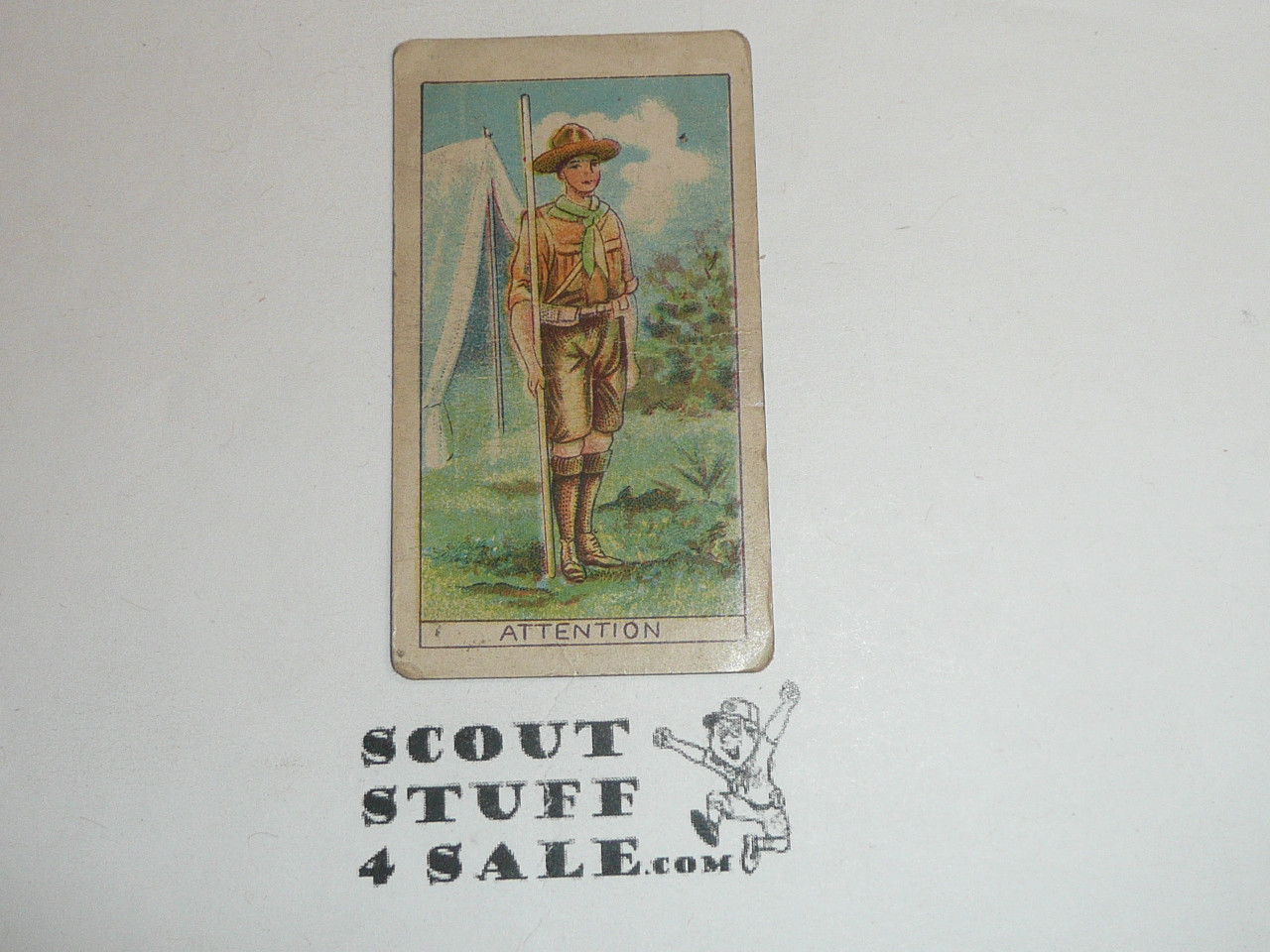 Fisher Candy Company, Philadelphia Pa, Boy Scout Card Series of 24, Attention, 1910