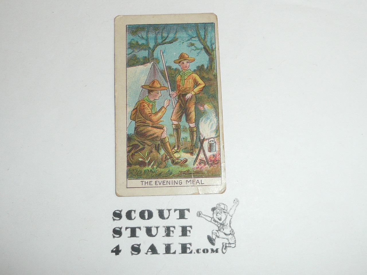 Fisher Candy Company, Philadelphia Pa, Boy Scout Card Series of 24, The Evening Meal, 1910