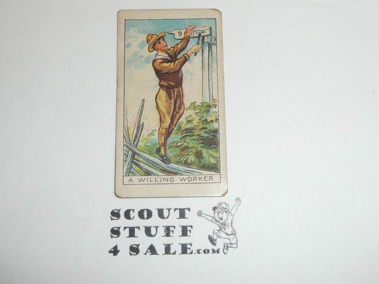 Fisher Candy Company, Philadelphia Pa, Boy Scout Card Series of 24, A Willing Worker, 1910