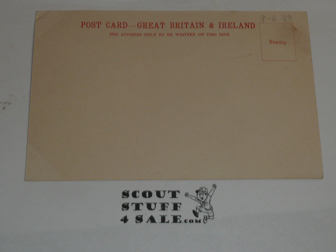 Colonel Baden Powell Note Postcard, late 1800's, UNUSED