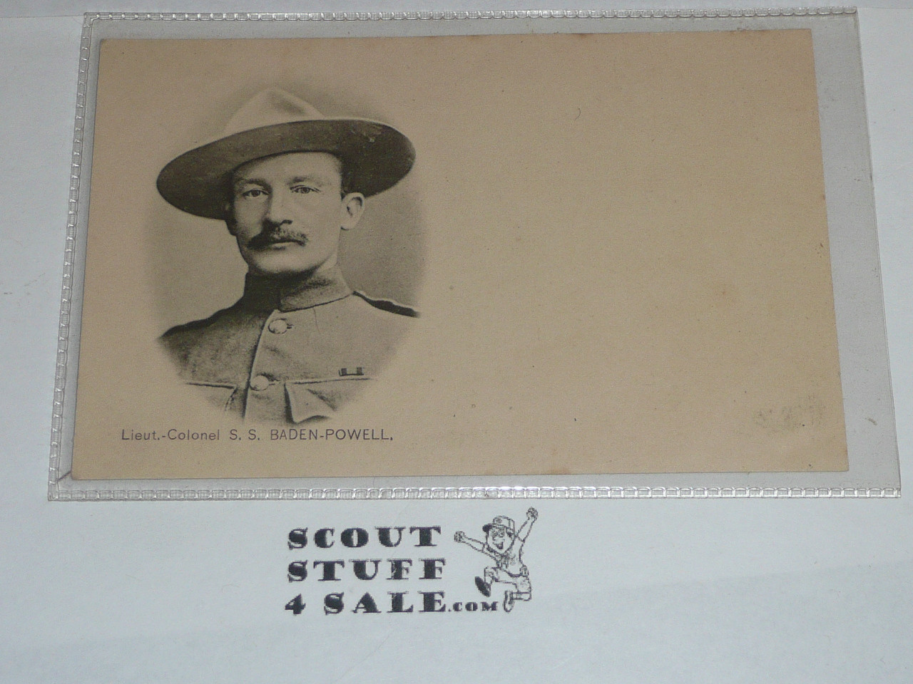 Lieut. Colonel S. S. Baden-Powell Note Postcard, late 1800's, UNUSED