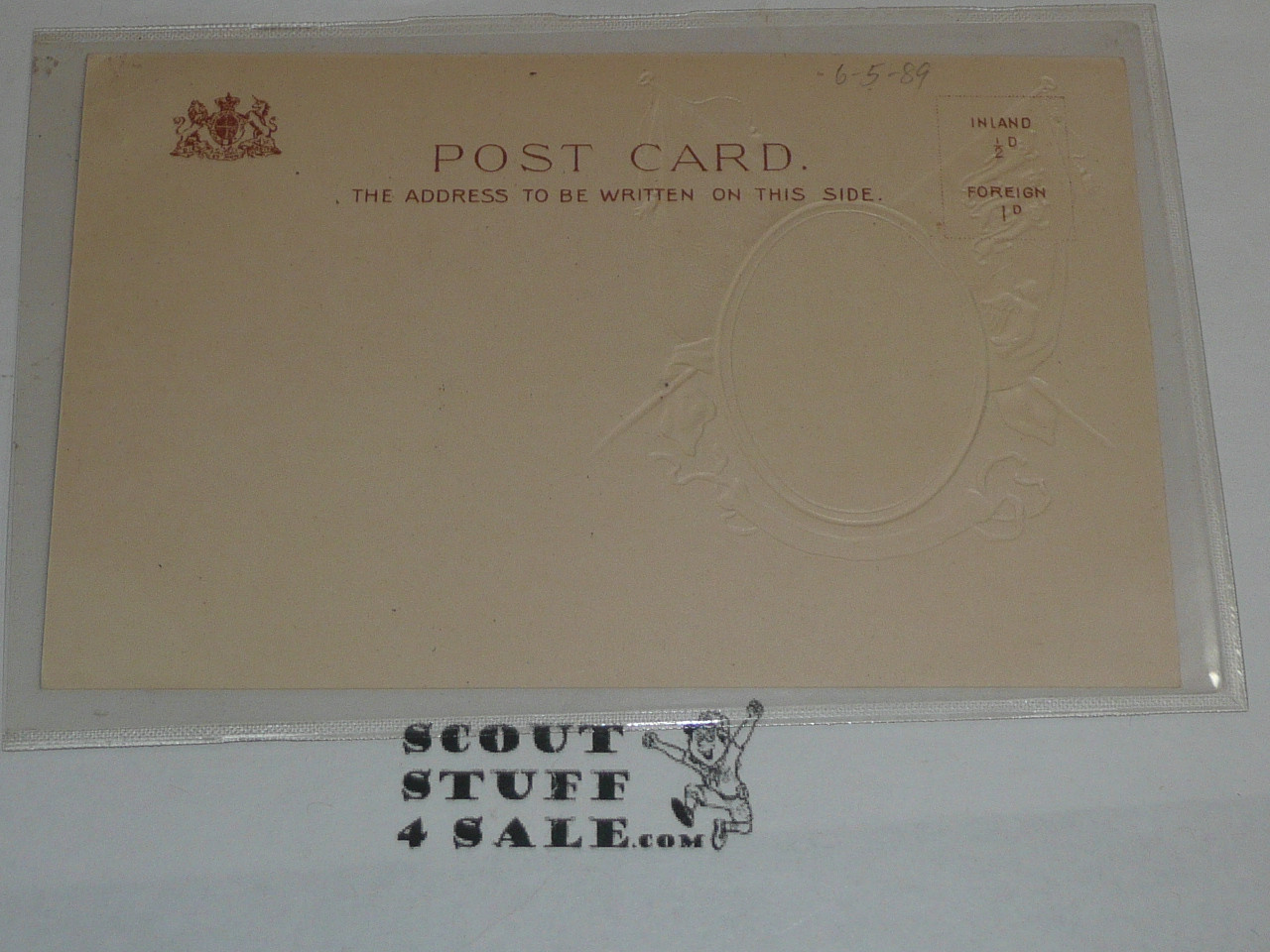 Lt. Colonel R. S. S. Baden-Powell Note Postcard, late 1900, UNUSED