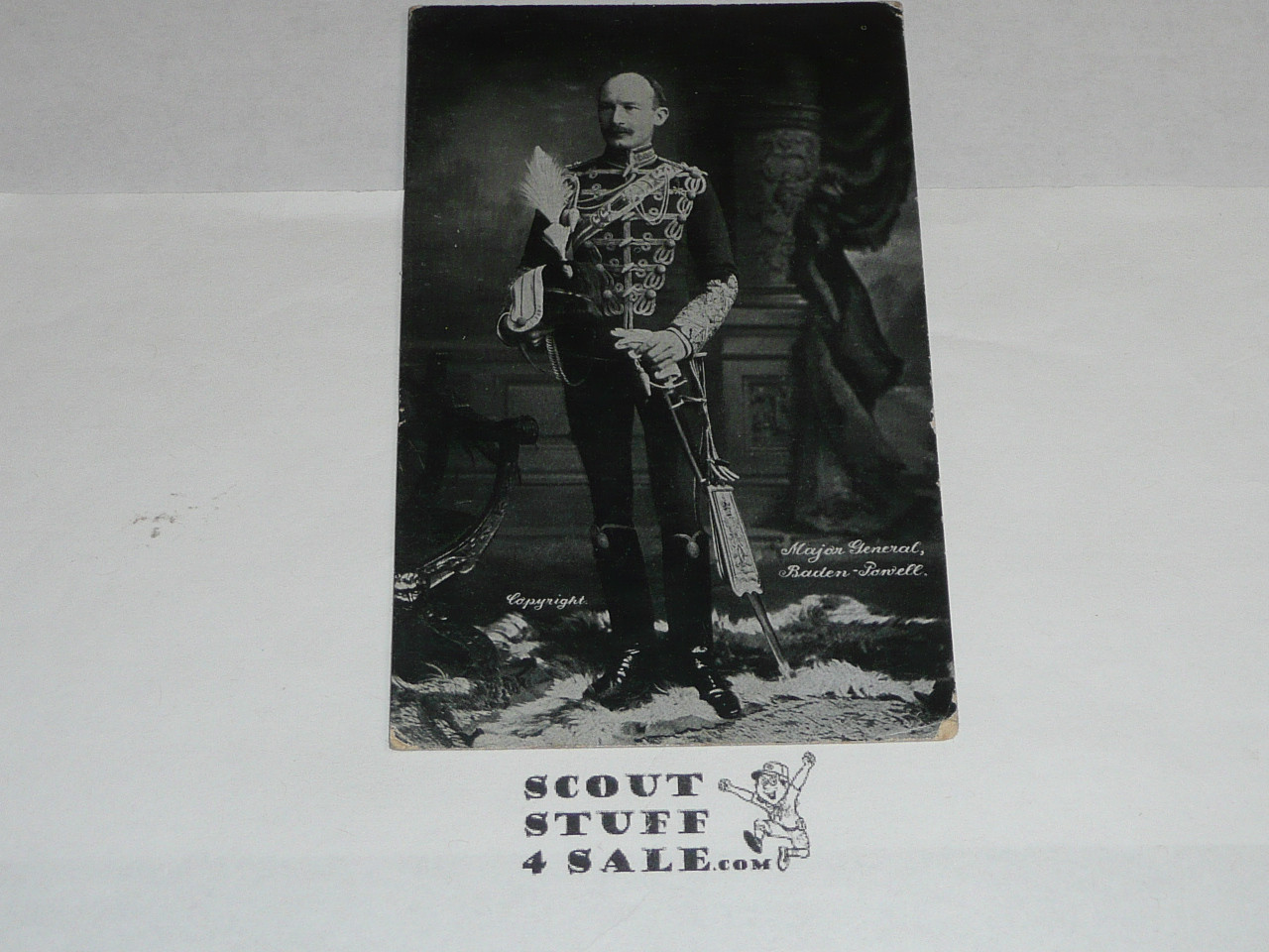Major General Baden-Powell in full dress uniform Photo Postcard, 1900