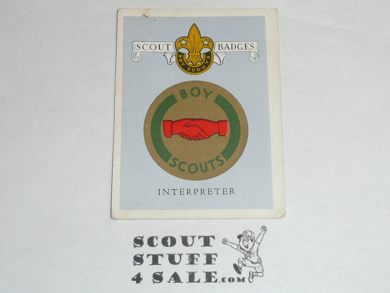 The United Tobacco Company Premium Card, Boy Scout Girl Guide & Voortrekker Badges Series of 52, Card #10 Interpreter