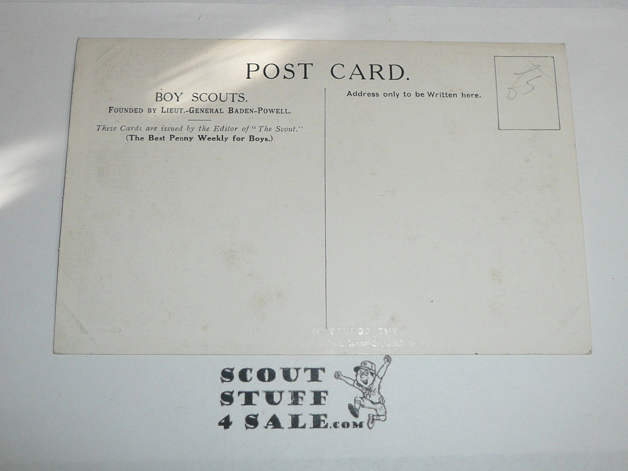 Teens British Boy Scout Postcard, The Scouts war dance, unused