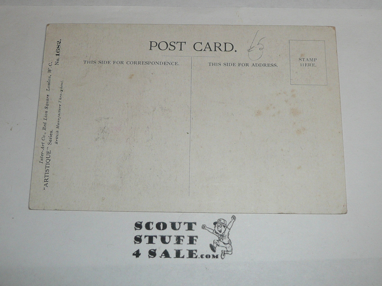 1914 British Boy Scout Postcard, What Little We Do We're Doing Well