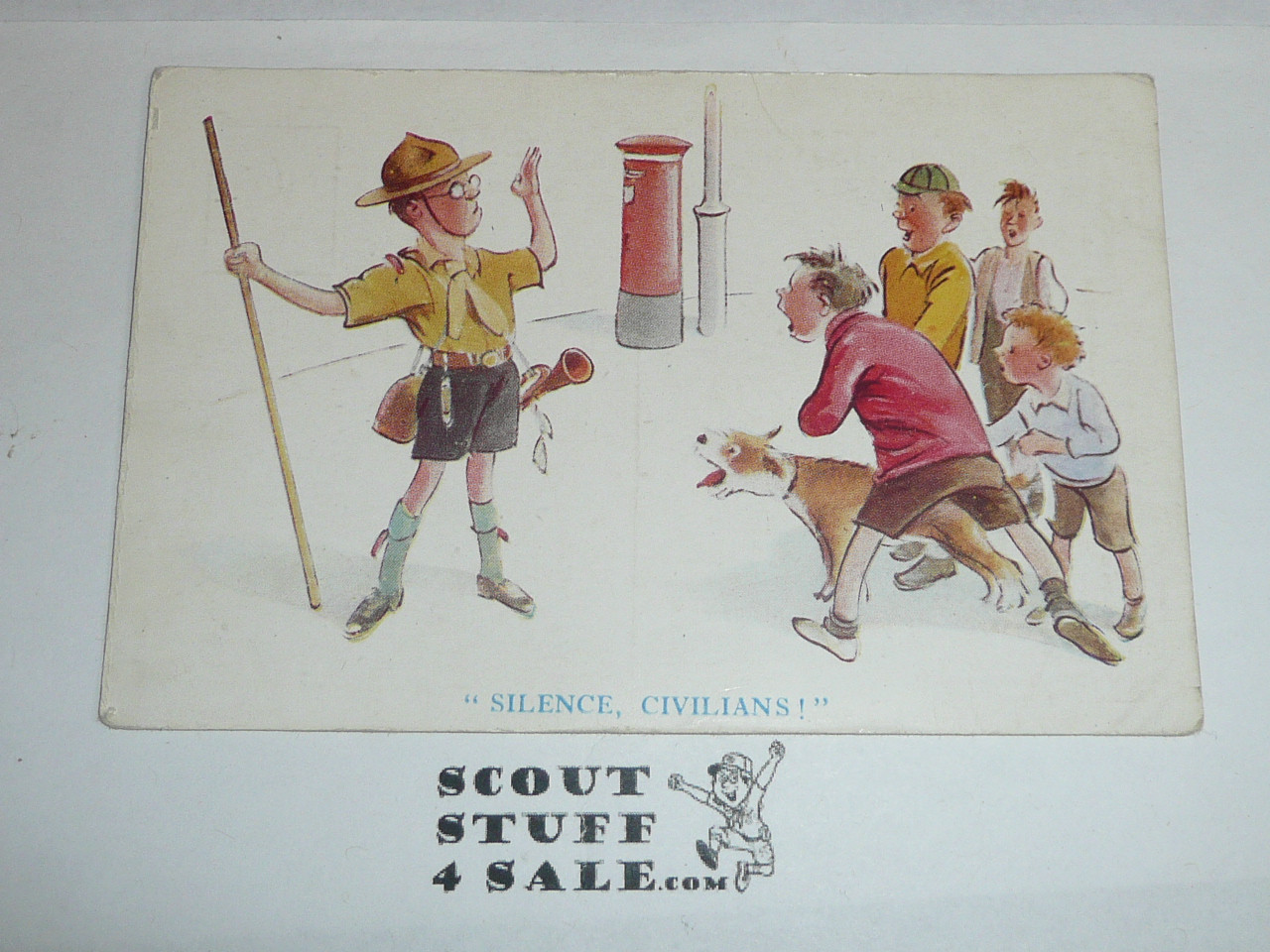 Teen's British Boy Scout Postcard, Silence Civilian