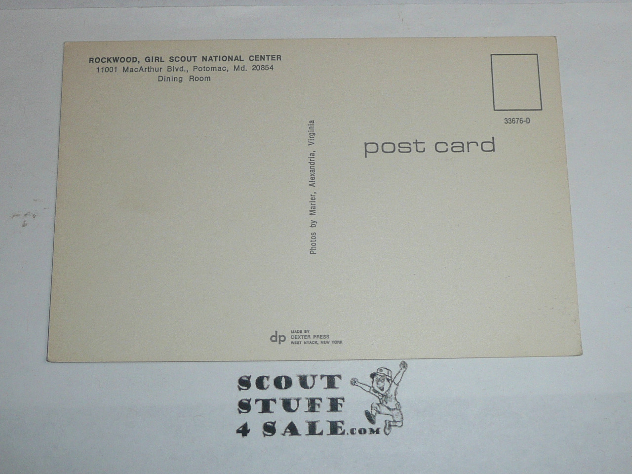 Girl Scout Post card, Rockwood National Girl Scout Center, Dining Hall,  Potomac MD