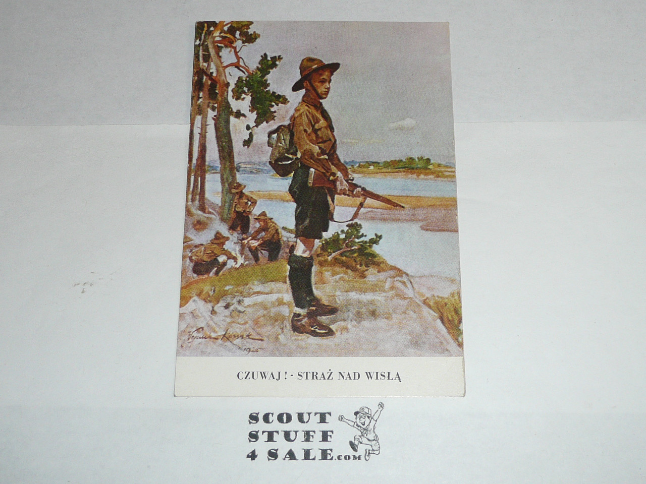 1960 Postcard commemorating 50 years of Polish Boy Scouting