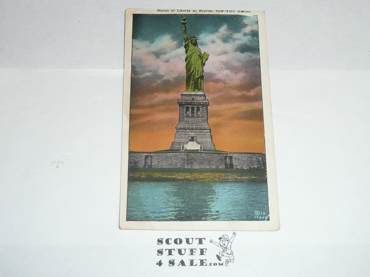 Statue of Liberty Color Draing Postcard