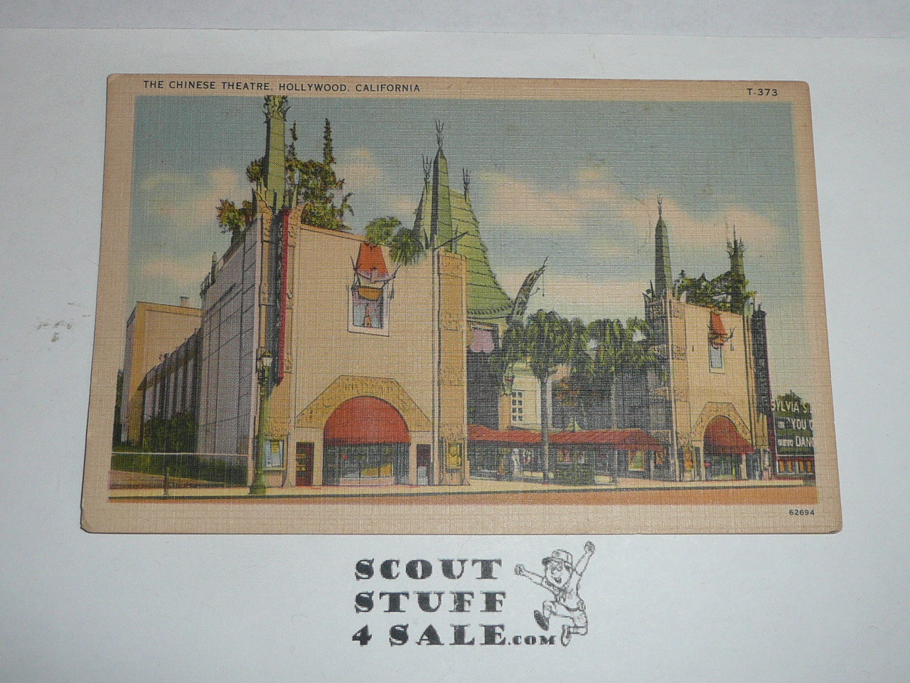 The Chinese Theatre in Hollywood CA Color Draing Postcard