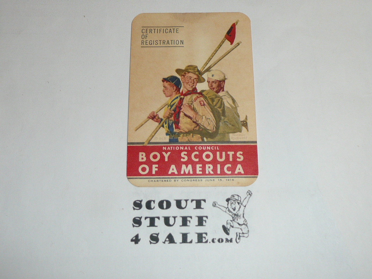 1953 Cub Scout Membership Card, 2 signatures, buyer to receive a card expiring ranging from 1953 of this style, BSMC82