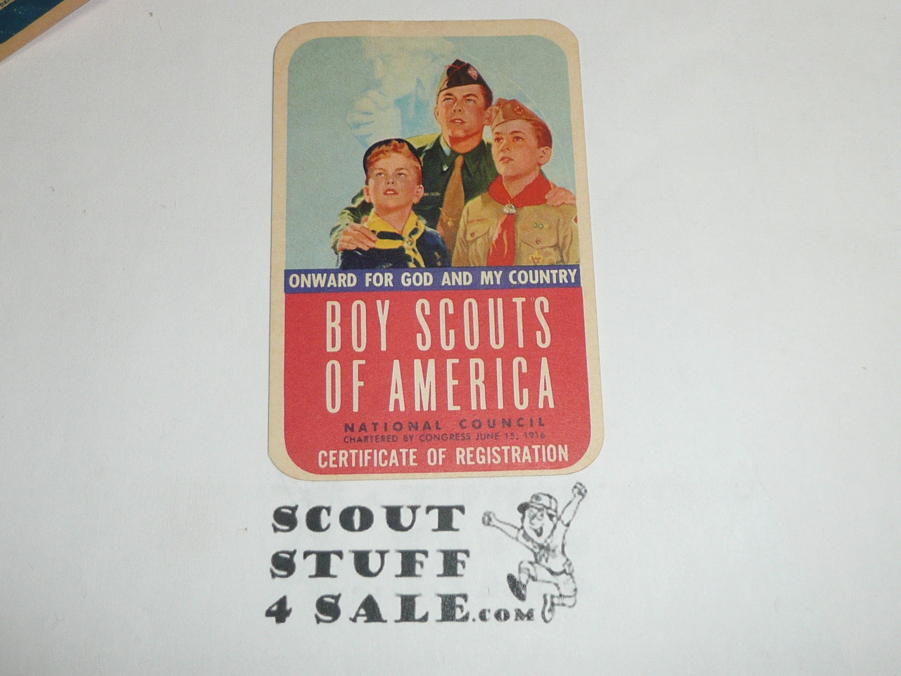 1958-1960 Cub Scout Membership Card, 2 signatures, buyer to receive a card expiring ranging from 1958-1960 of this style, BSMC84