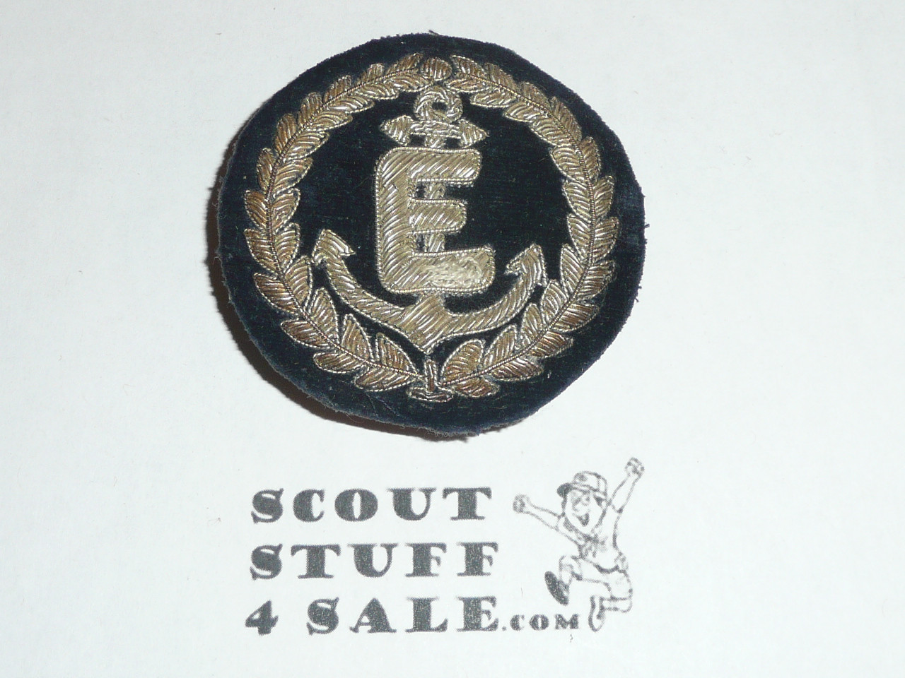 Boy Scout Sea Exploring Leader/Professional/Commissioner Blazer Crest Bullion, RARE Prototype varieties, Variety #3