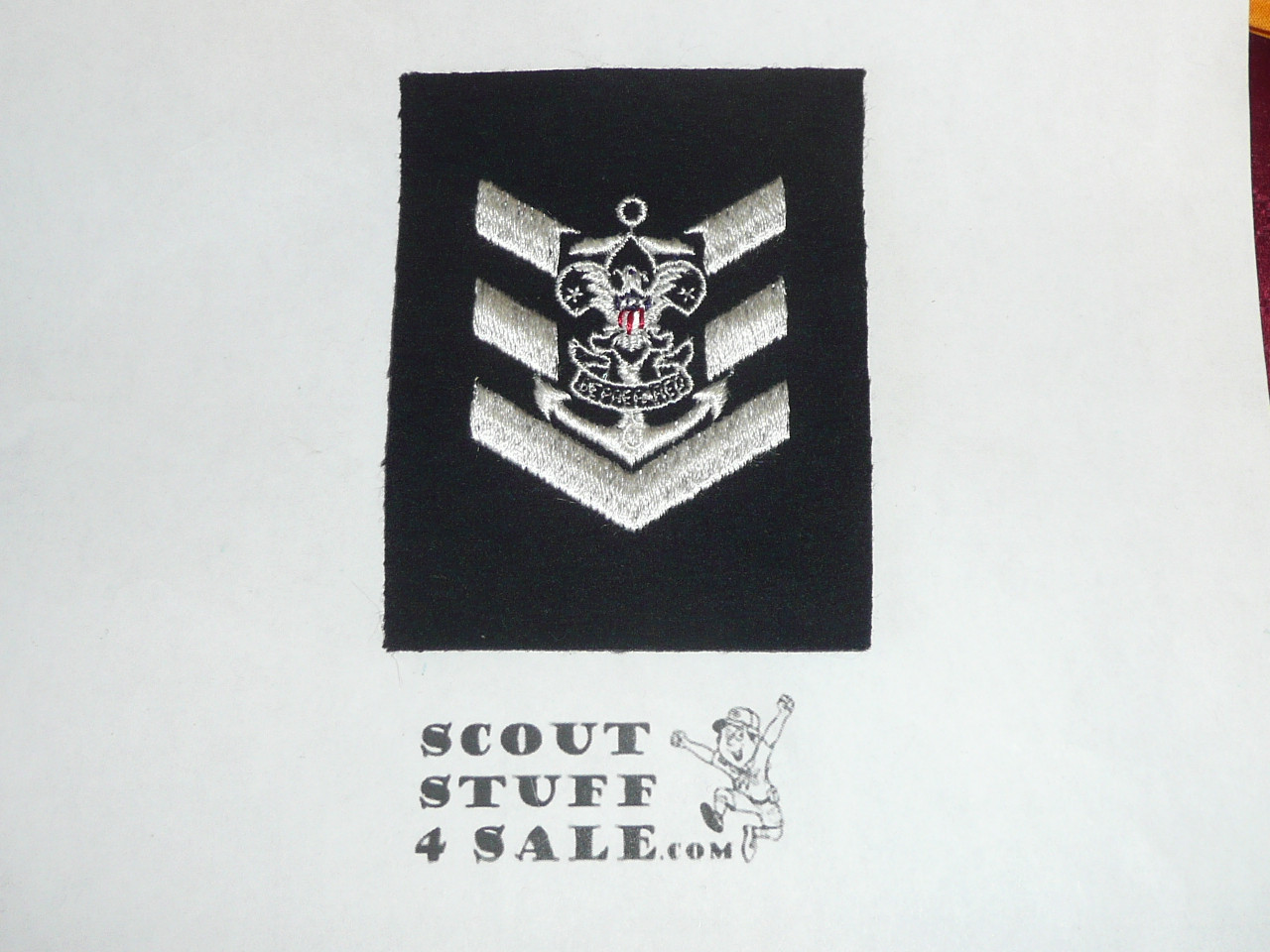 Sea Scout Position Patch, Boatswain on Navy Blue Felt, 1950's, MINT