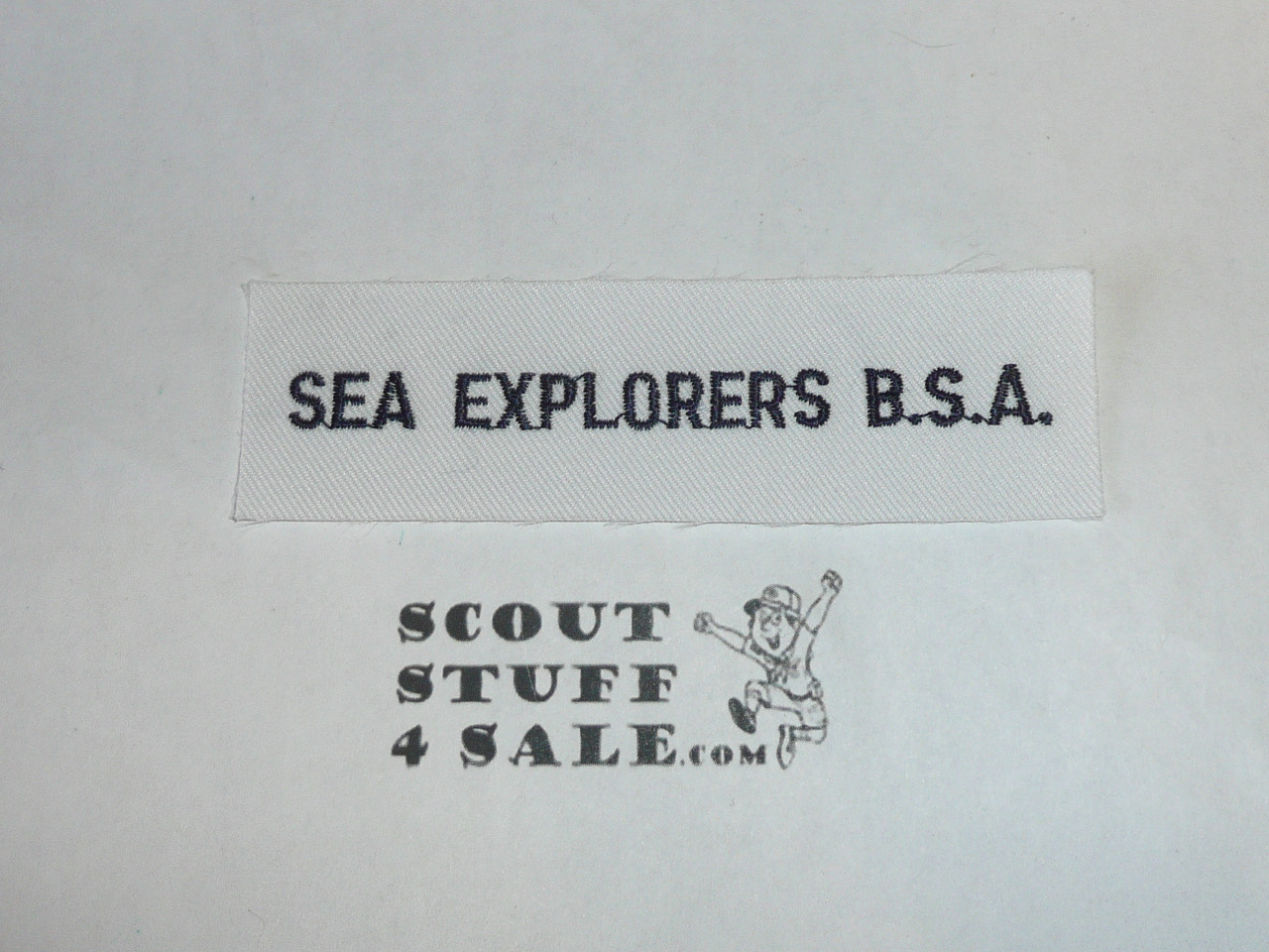 Program Strip - Sea Explorers B.S.A. on white twill, MINT