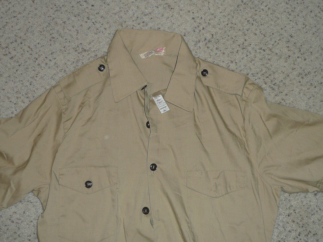 1990's Boy Scout Uniform Shirt in unused condition, 22" chest and 30" length, #BD27