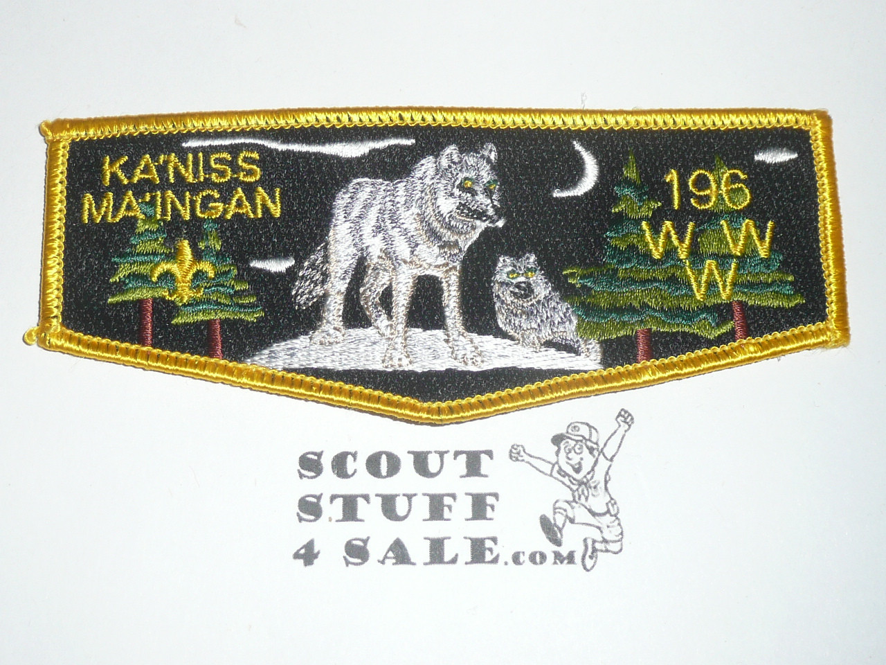Order of the Arrow Lodge #196 Ka'Niss Ma'Ingan s1 First Flap Patch - Scout