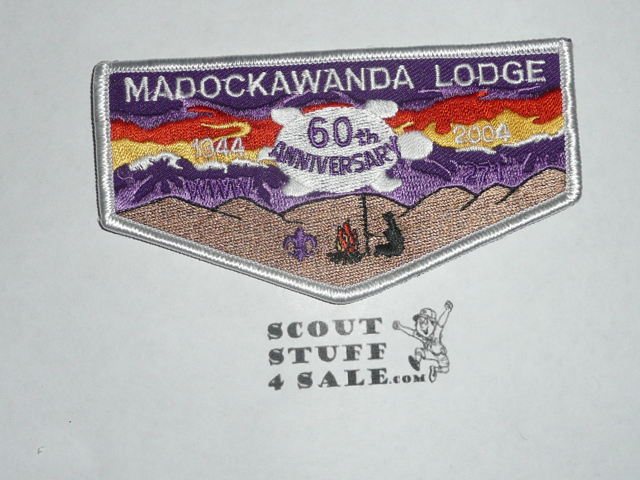 Order of the Arrow Lodge #271 Madockawanda f17 60th Anniversary  Flap Patch