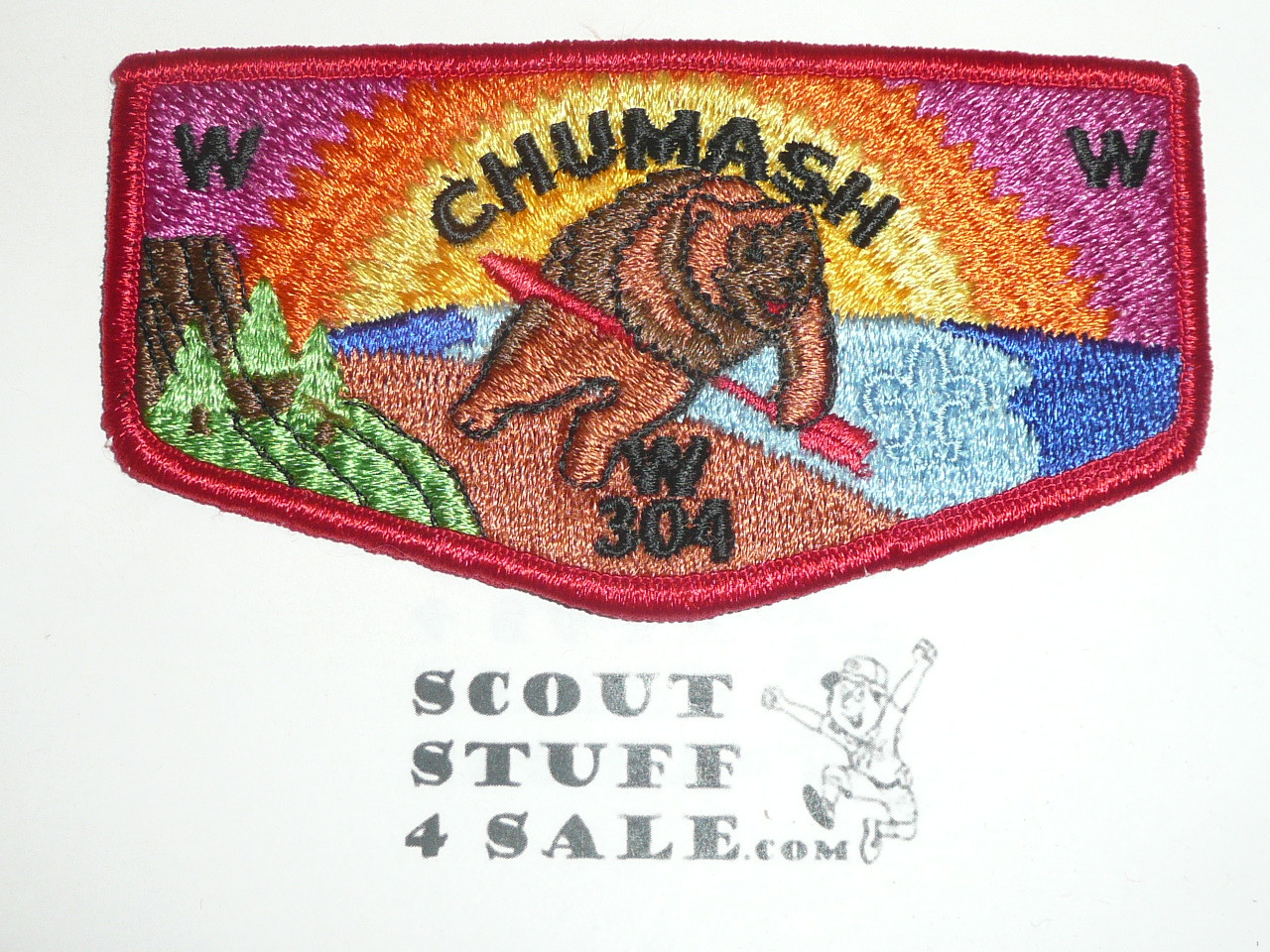 Order of the Arrow Lodge #304 Chumash s12 Vigil Flap Patch