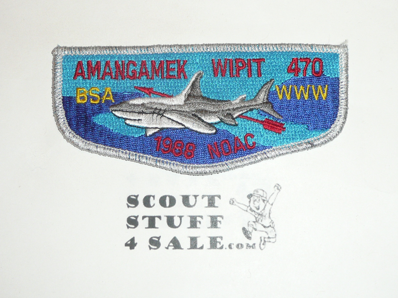 Order of the Arrow Lodge #470 Amangamek Wipit s12 1988 NOAC Flap Patch
